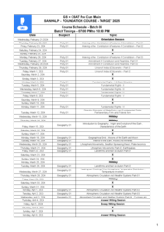 Sankalp Schedule