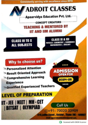 Adroit Classes Thane Brochure