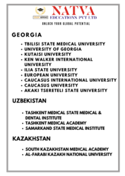 NATVA Educations Pvt Ltd University List
