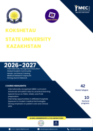 KOKSHETAU STATE UNIVERSITY KAZAKHSTAN 2026-2027