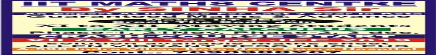 Sinha Mathematics Classes