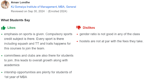 KJ Somaiya Student Review