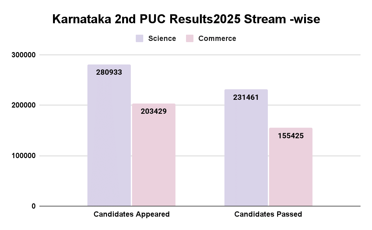 Karnataka 2nd PUC 2025 Exam Statistics