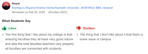 KSKVKU Student Review