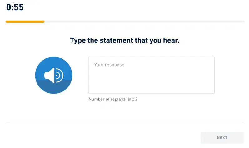 Duolingo exam pattern