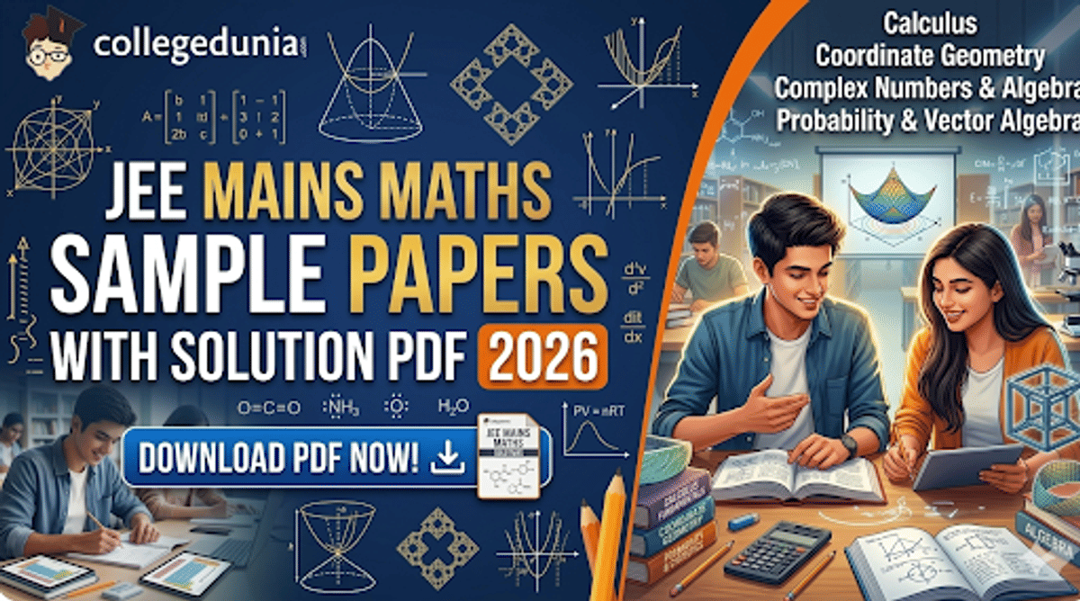 JEE Main Maths Sample Paper 2026 PDF with Solutions 