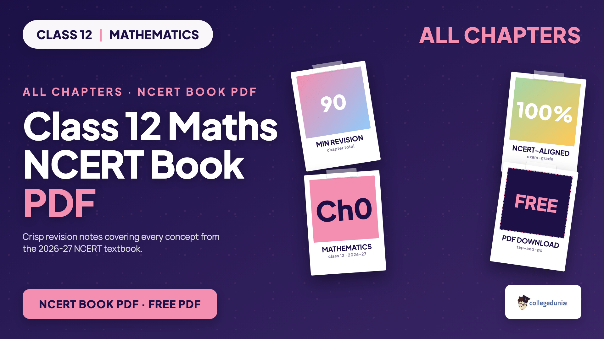 Class 12 Maths NCERT Book PDF