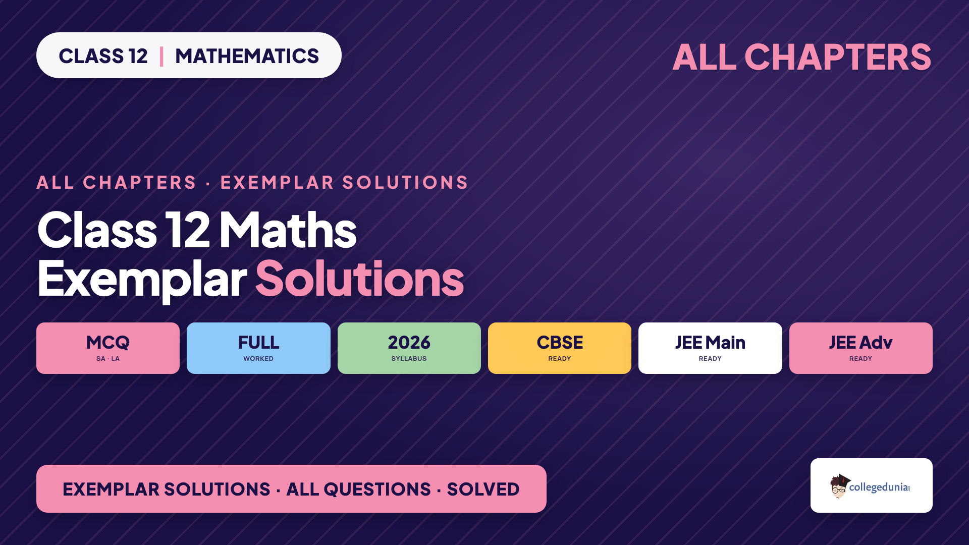Class 12 Maths Exemplar Solutions