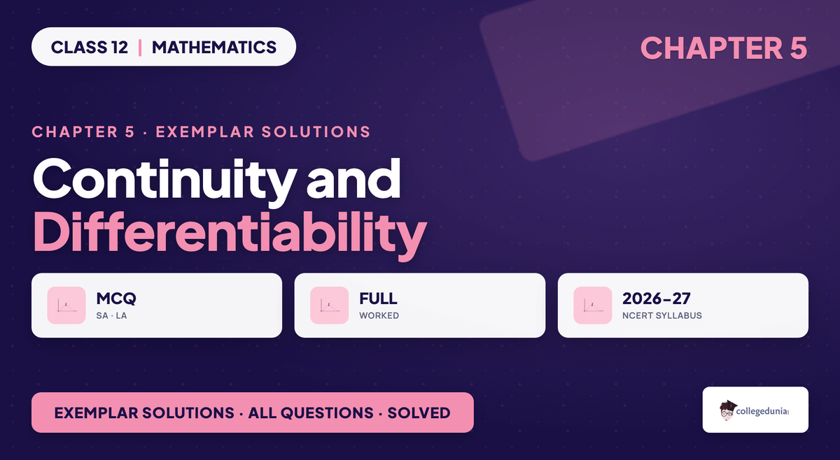 Continuity And Differentiability Exemplar Solutions - Class 12 Maths