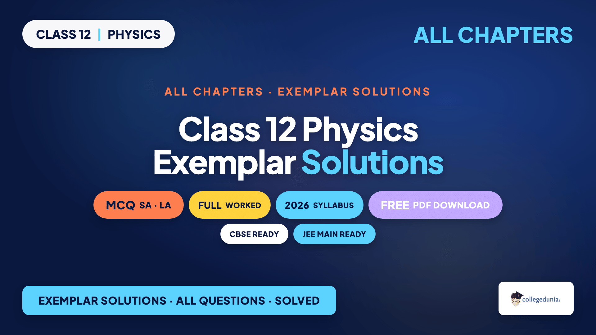 Class 12 Physics Exemplar Solutions