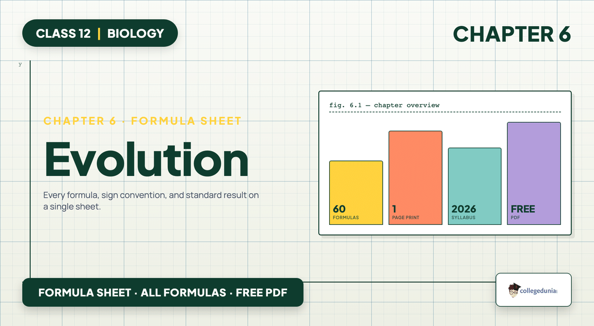 Evolution Formula Sheet - Class 12 Biology
