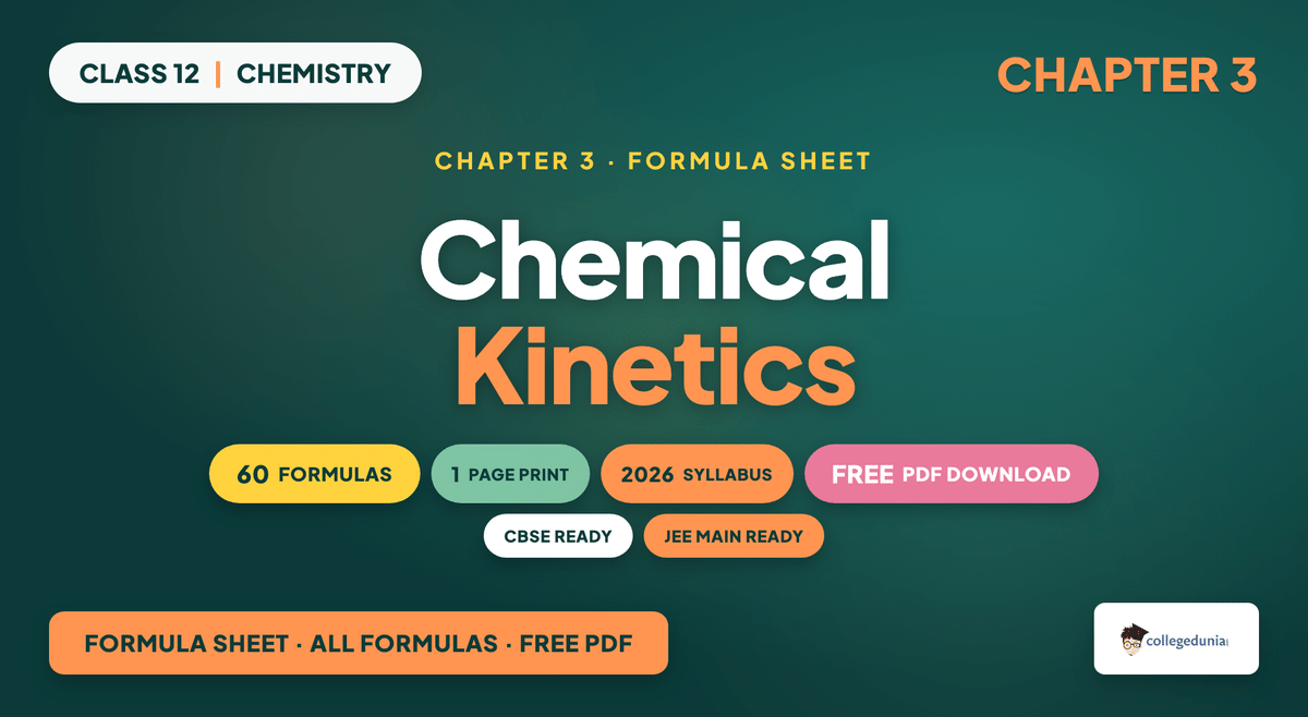 Chemical Kinetics Formula Sheet - Class 12 Chemistry
