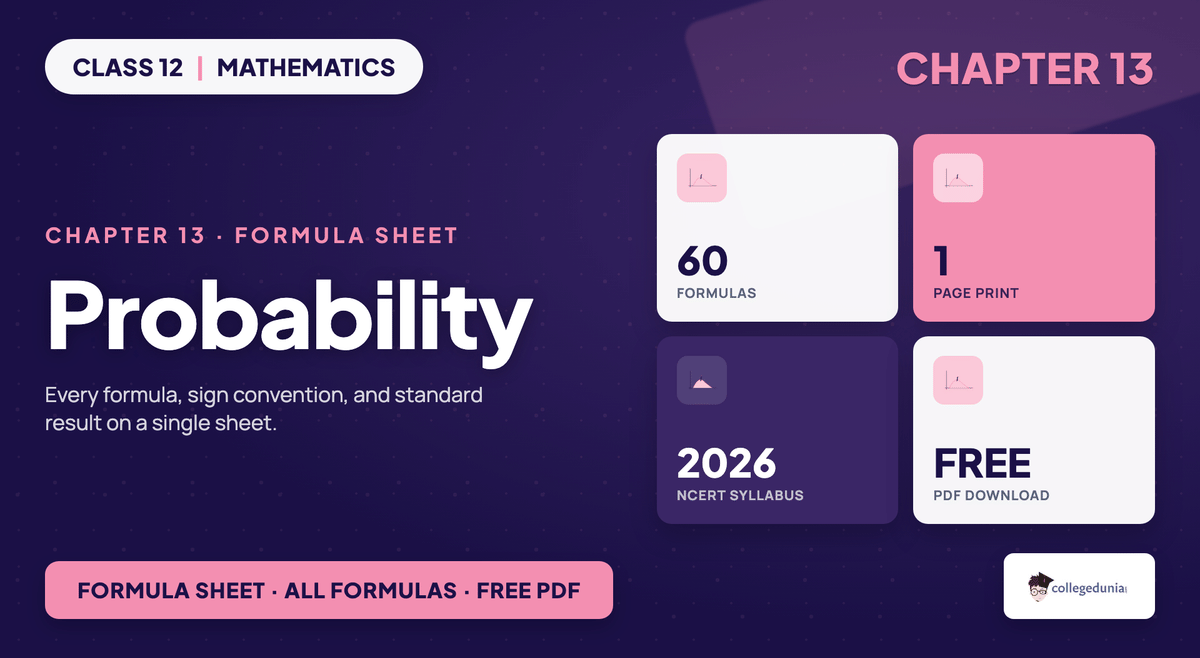 Probability Formula Sheet - Class 12 Maths