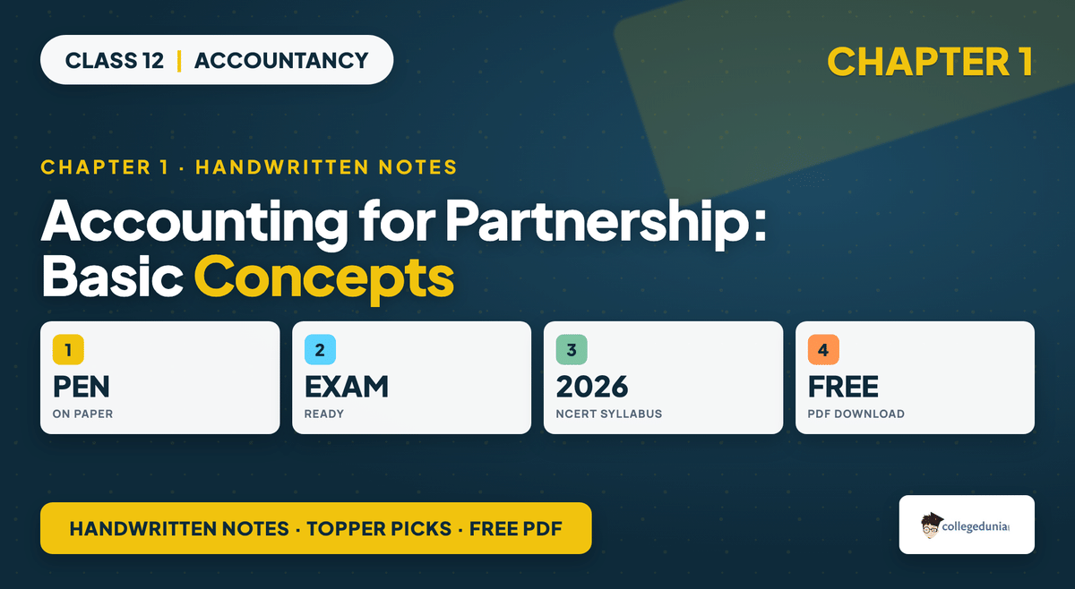 Accounting For Partnership Basic Concepts Handwritten Notes - Class 12 Accountancy