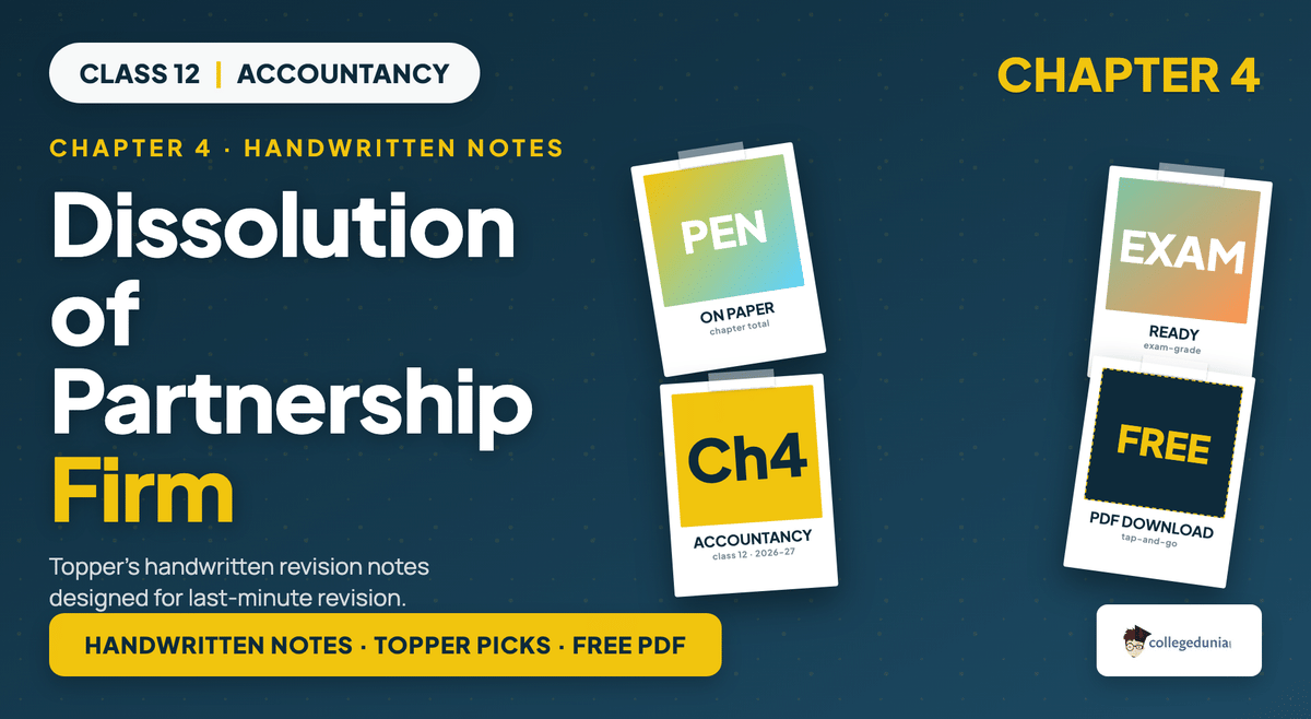 Dissolution Of Partnership Firm Handwritten Notes - Class 12 Accountancy