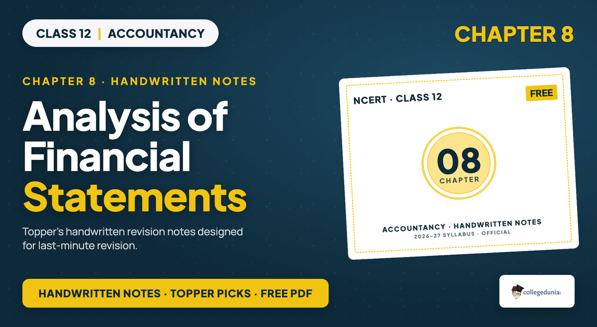 Analysis Of Financial Statements Handwritten Notes - Class 12 Accountancy