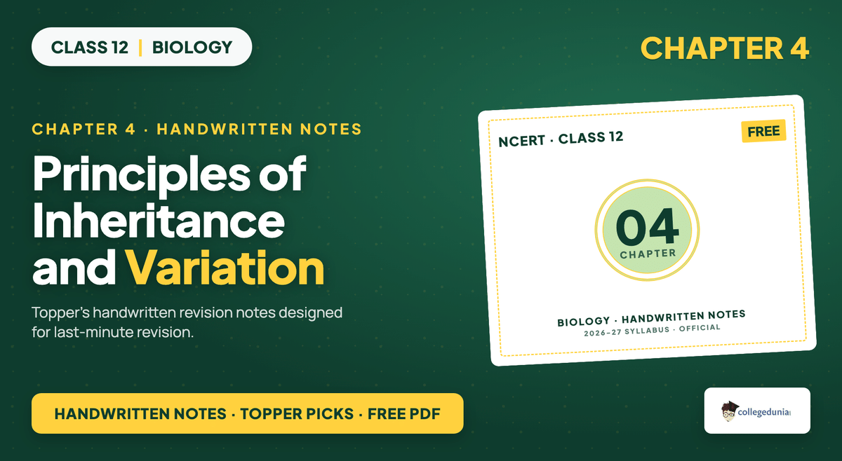 Principles Of Inheritance And Variation Handwritten Notes - Class 12 Biology