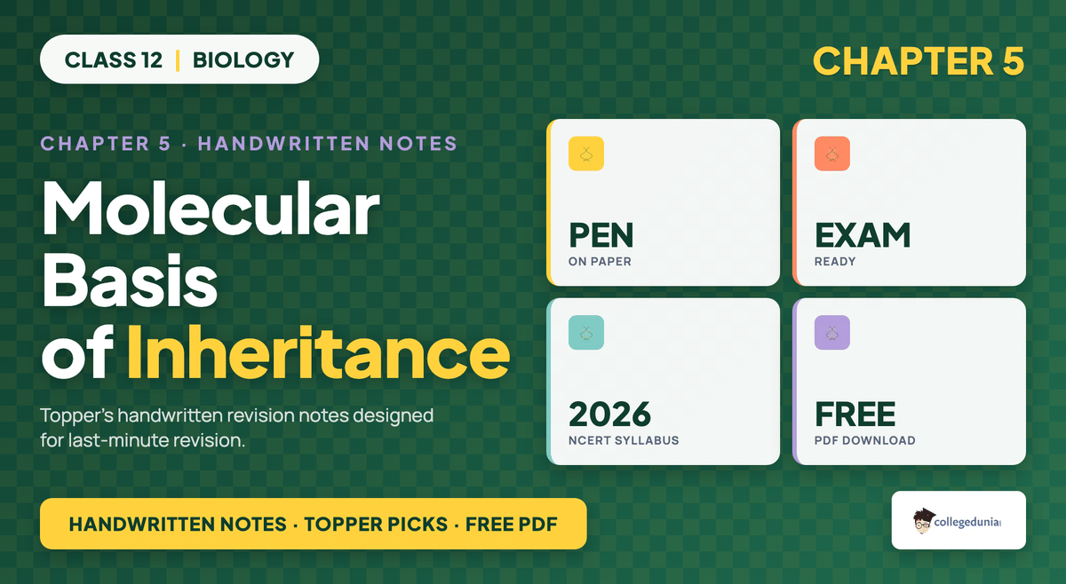 Molecular Basis Of Inheritance Handwritten Notes - Class 12 Biology