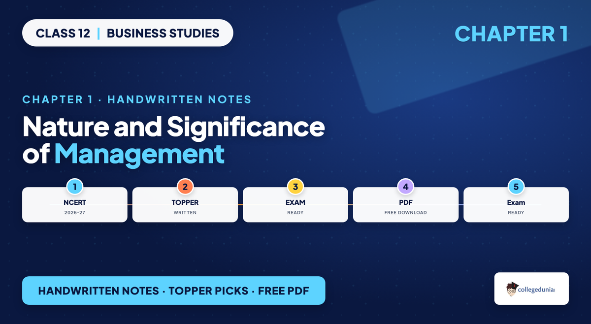 Nature and Significance of Management Handwritten Notes - Class 12 Business Studies