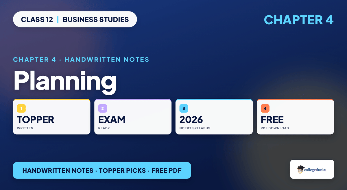 Planning Handwritten Notes - Class 12 Business Studies