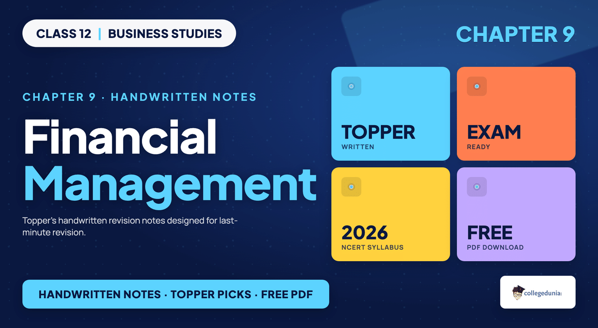 Financial Management Handwritten Notes - Class 12 Business Studies