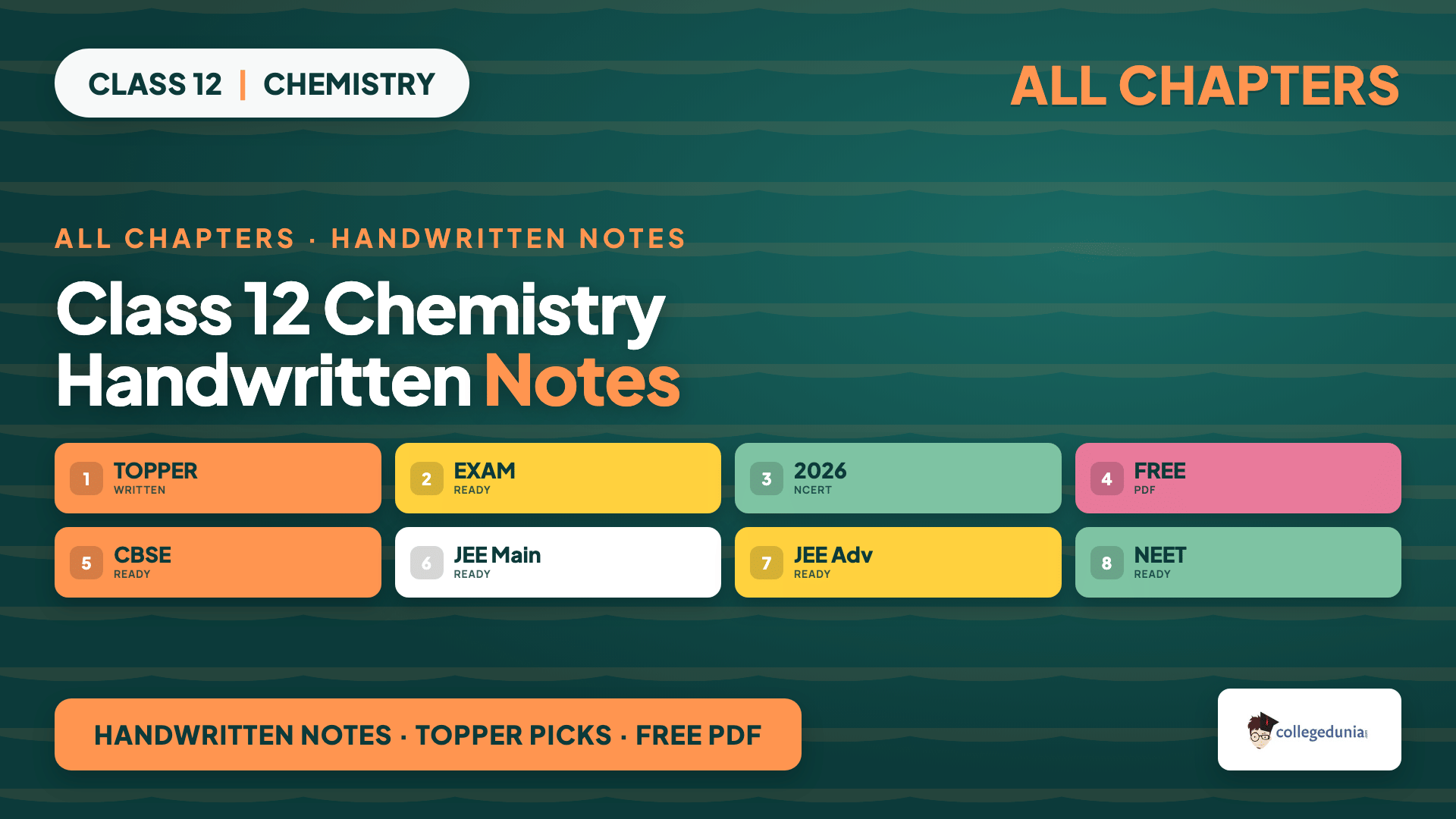 Class 12 Chemistry Handwritten Notes