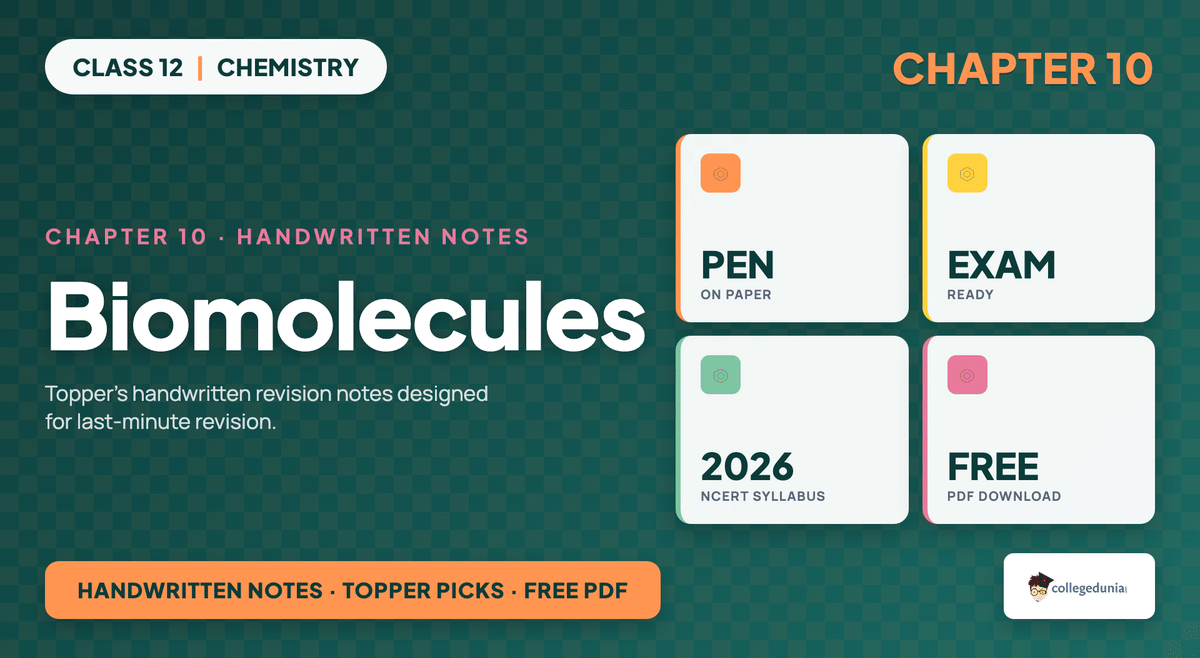 Biomolecules Handwritten Notes - Class 12 Chemistry