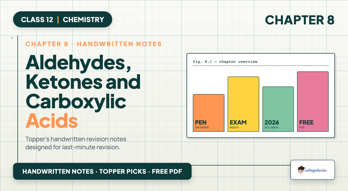 Aldehydes Ketones And Carboxylic Acids Handwritten Notes - Class 12 Chemistry