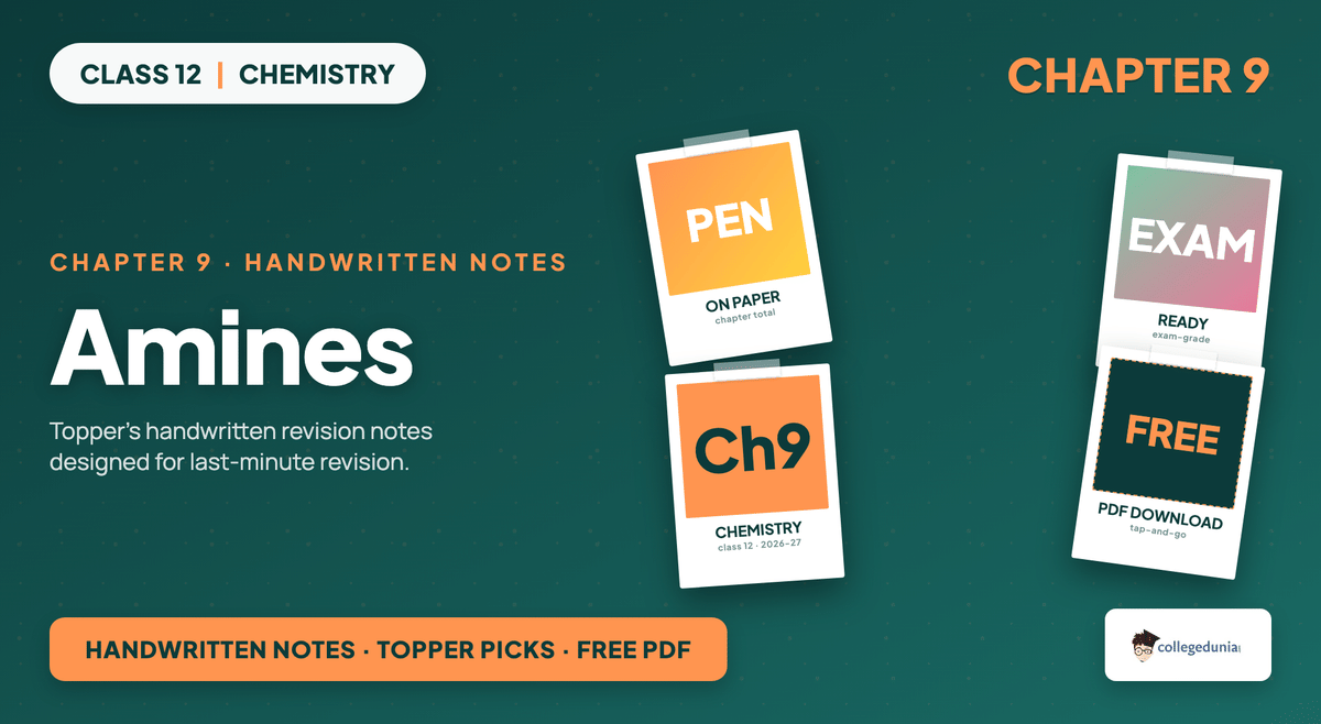 Amines Handwritten Notes - Class 12 Chemistry