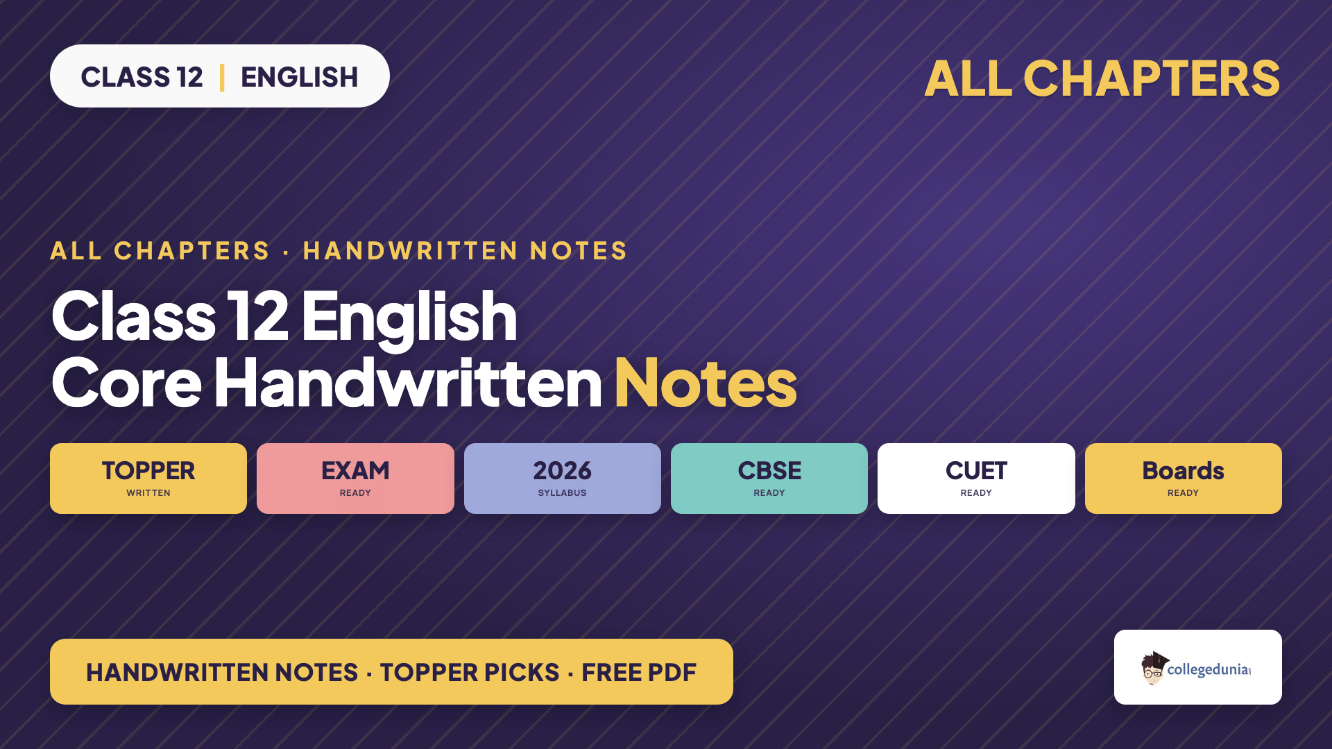 Class 12 English Core Handwritten Notes