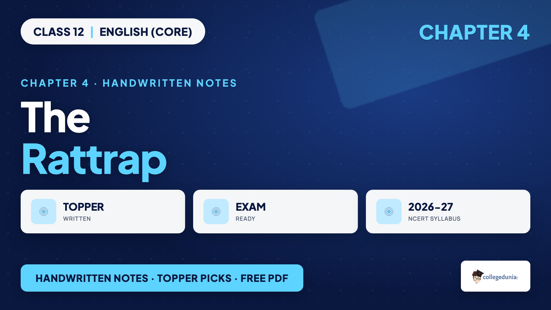 The Rattrap Handwritten Notes - Class 12 English (Core)