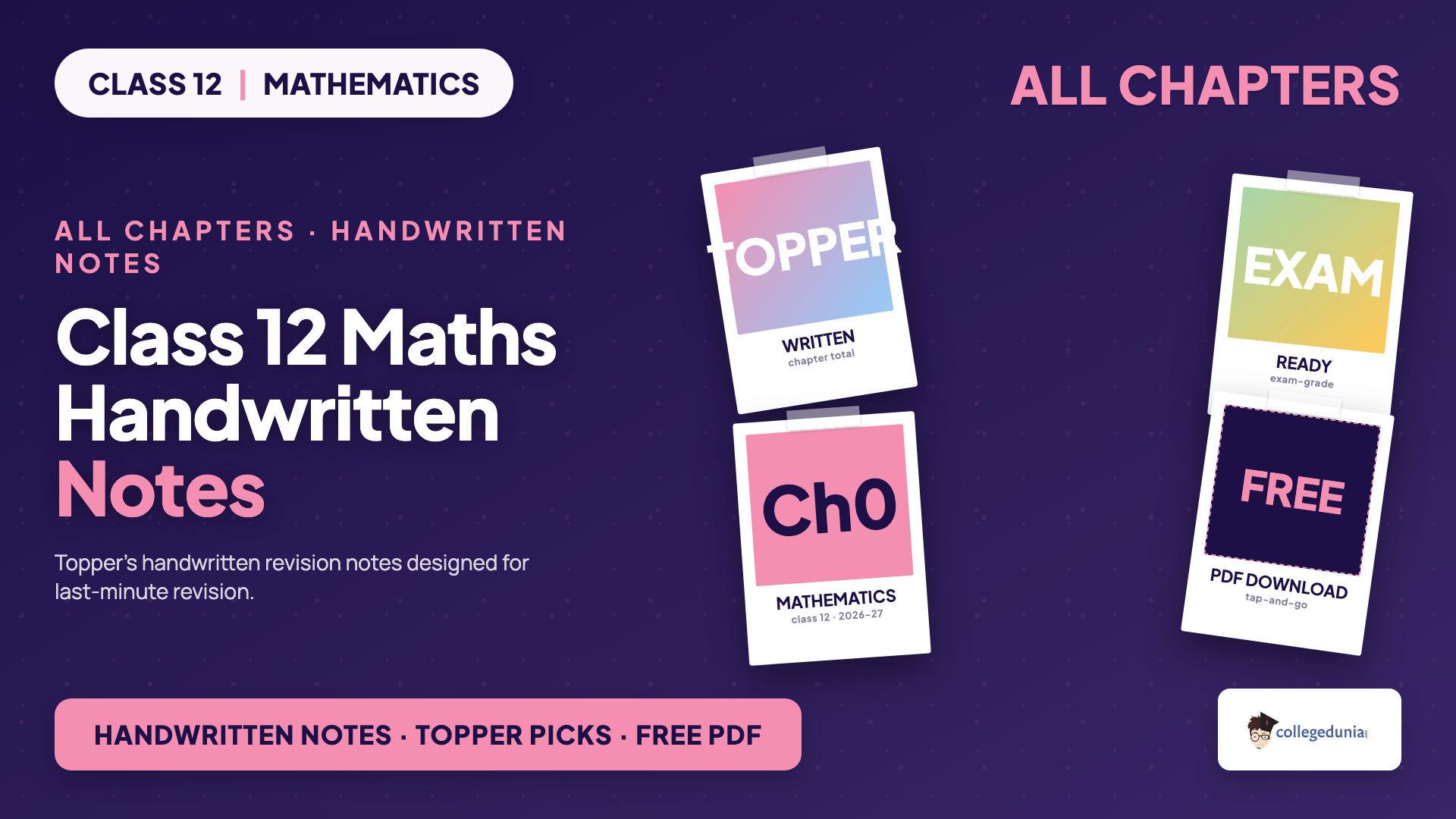 Class 12 Maths Handwritten Notes