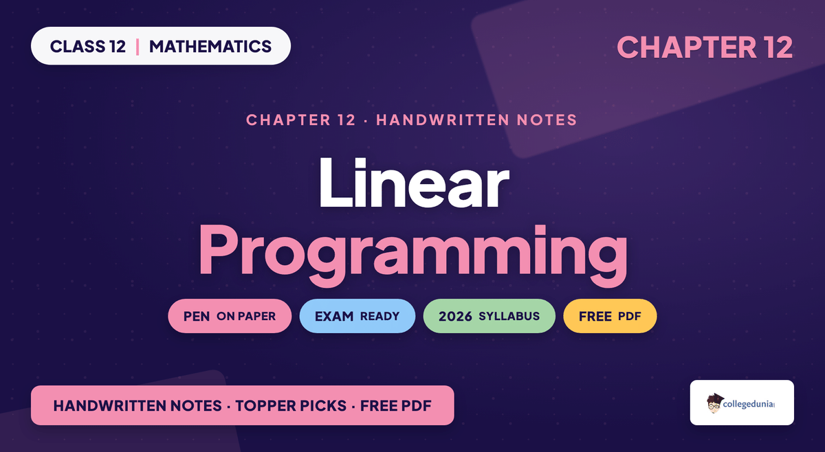Linear Programming Handwritten Notes - Class 12 Maths