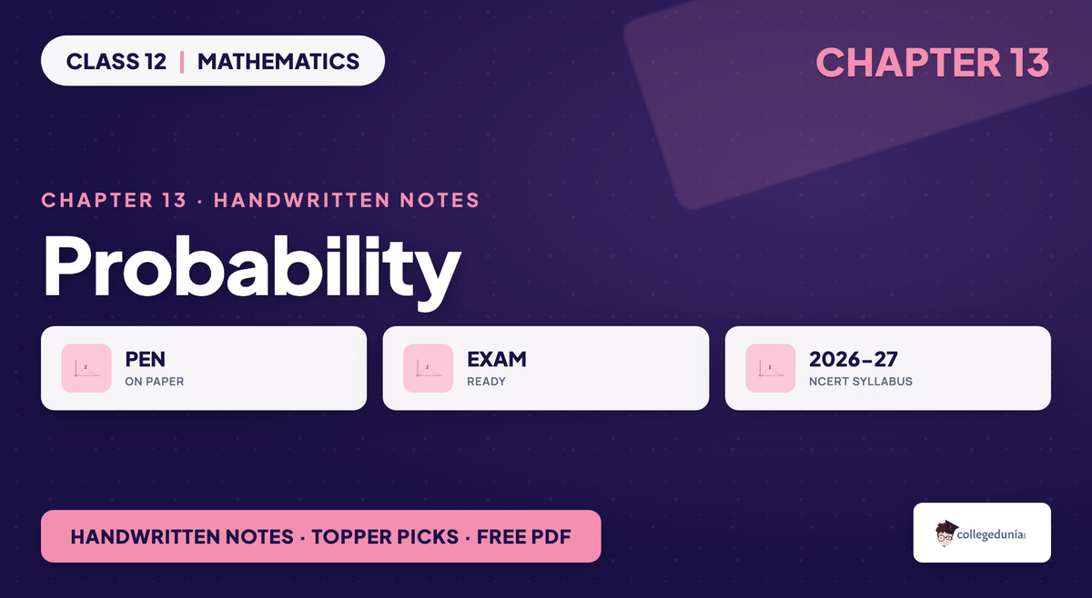 Probability Handwritten Notes - Class 12 Maths