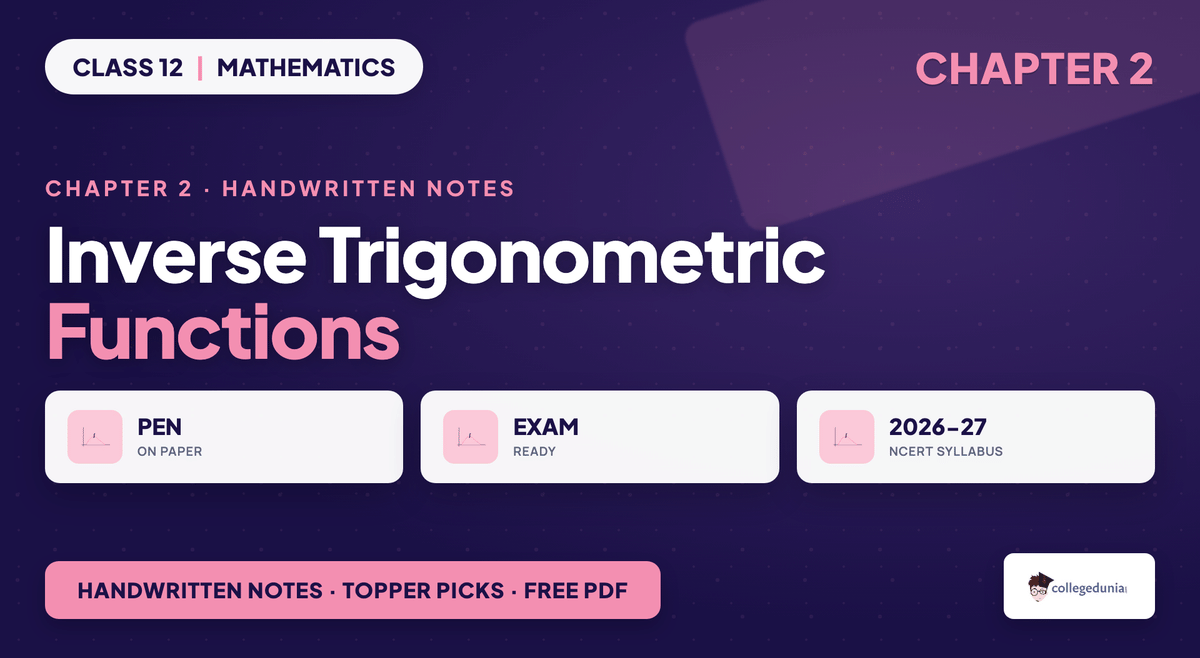 Inverse Trigonometric Functions Handwritten Notes - Class 12 Maths