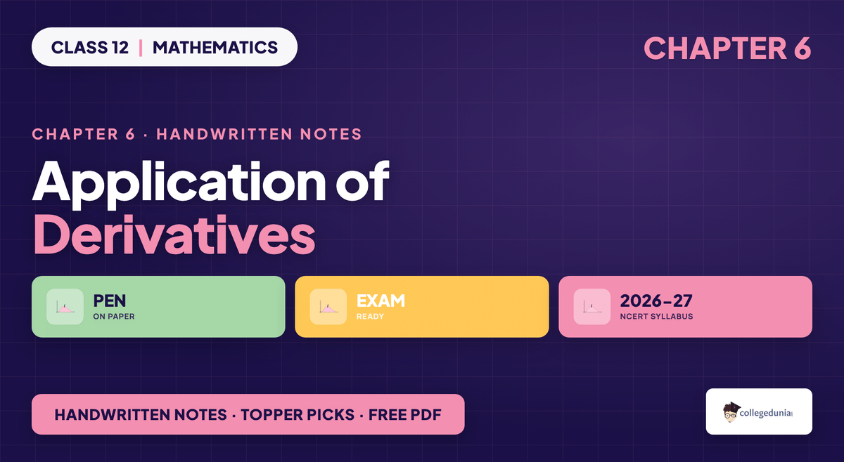 Application Of Derivatives Handwritten Notes - Class 12 Maths