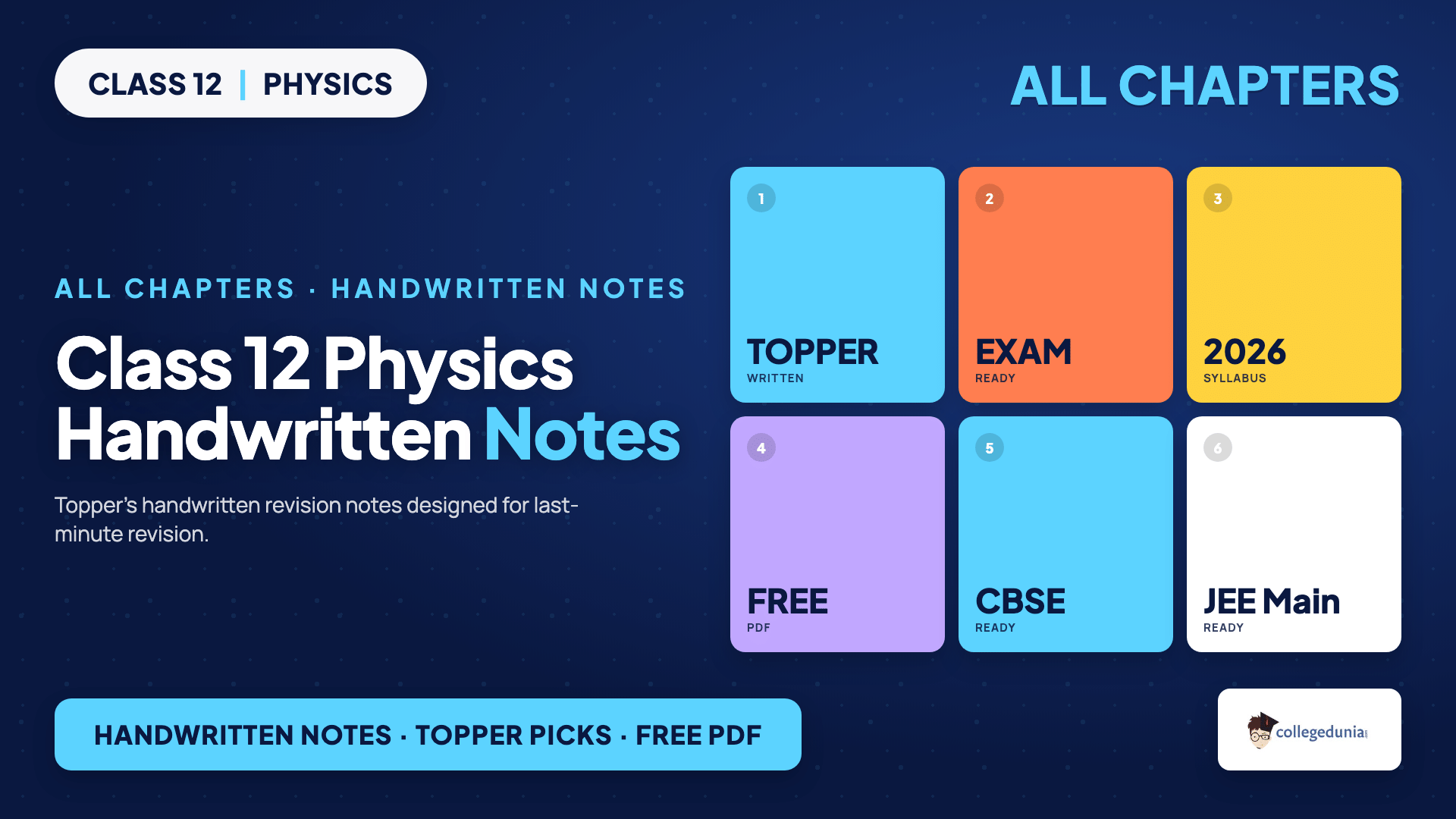 Class 12 Physics Handwritten Notes