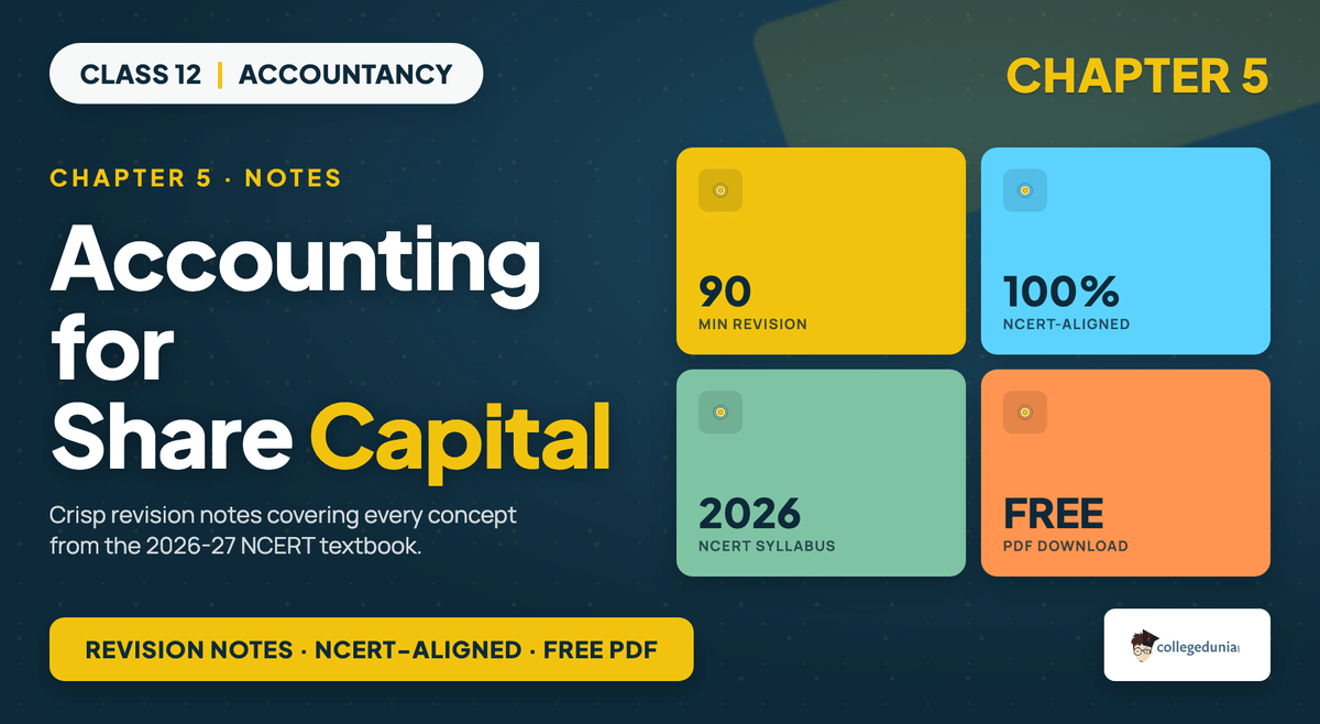 Accounting For Share Capital Notes - Class 12 Accountancy