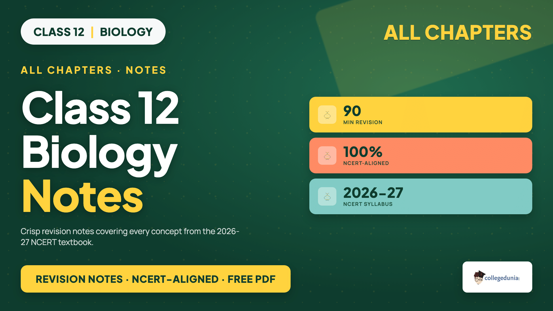 Class 12 Biology Notes