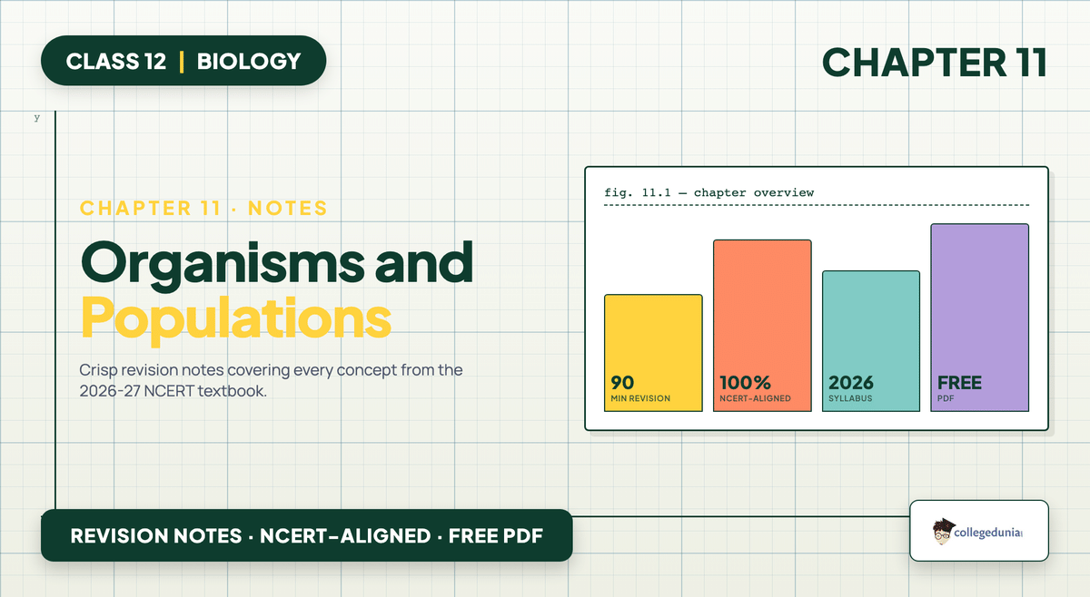 Organisms And Populations Notes - Class 12 Biology