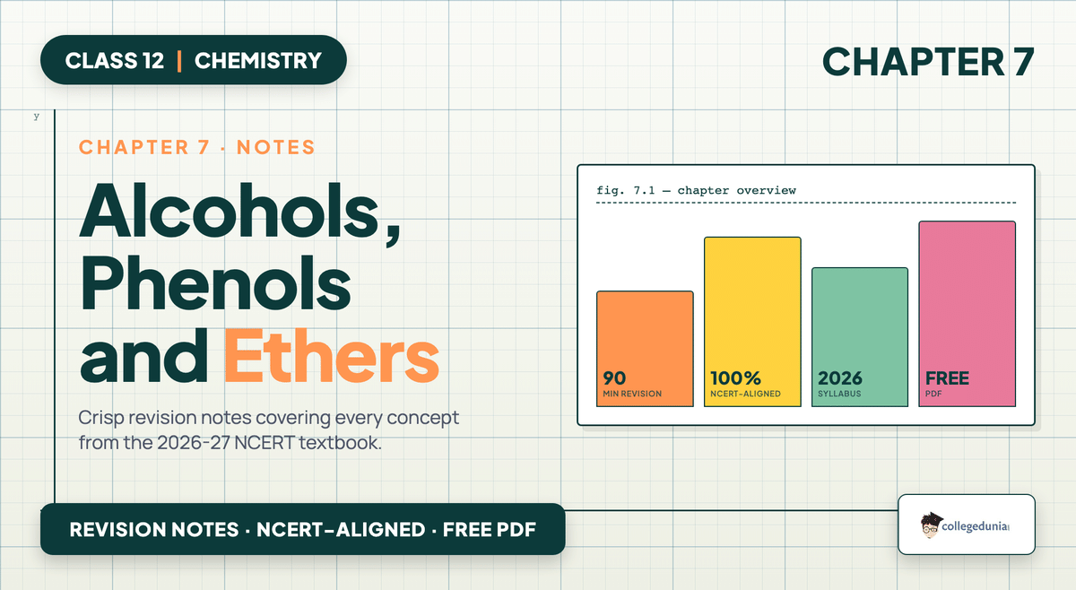 Alcohols Phenols And Ethers Notes - Class 12 Chemistry