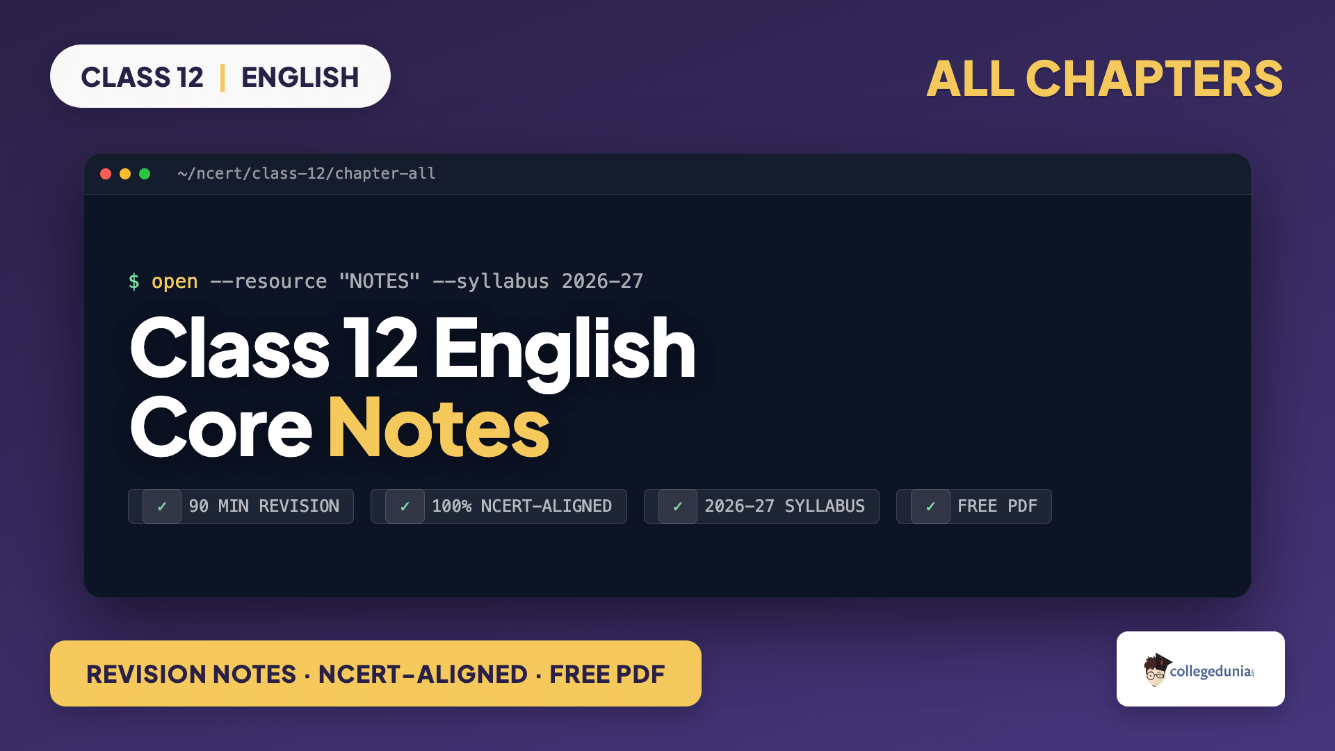 Class 12 English Core Notes