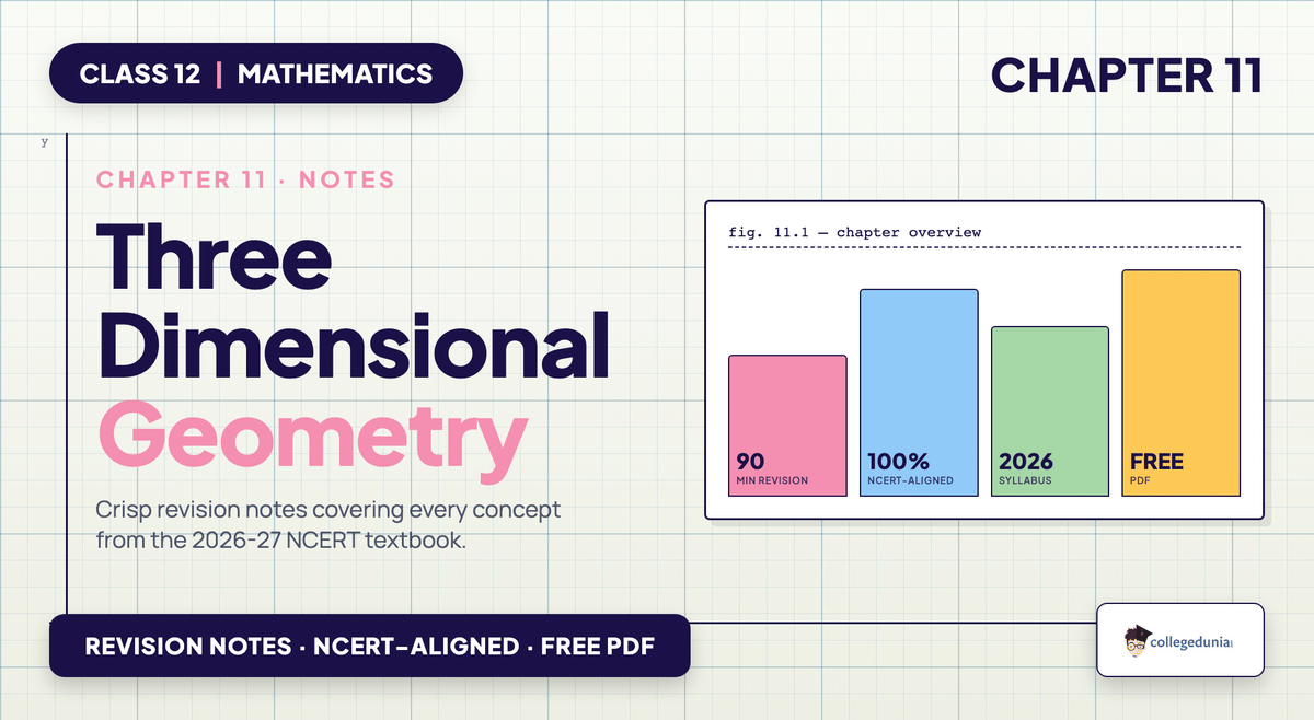 Three Dimensional Geometry Notes - Class 12 Maths