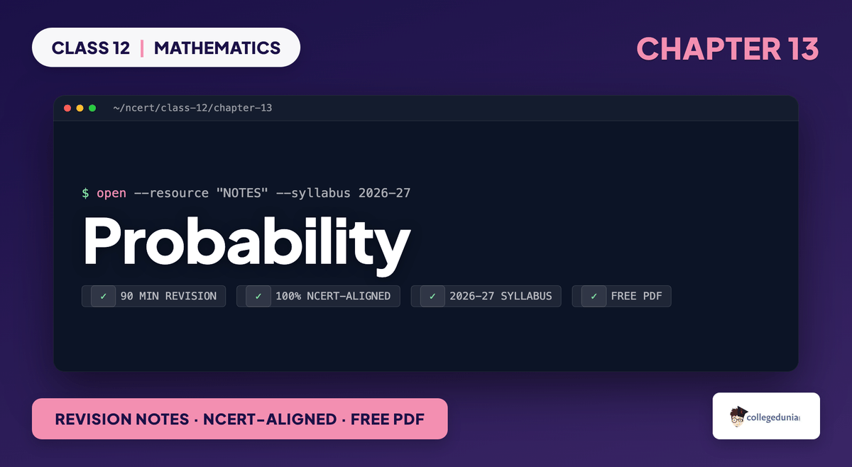 Probability Notes - Class 12 Maths