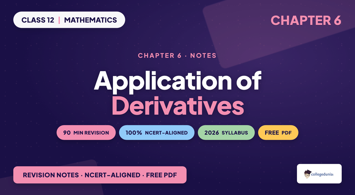 Application Of Derivatives Notes - Class 12 Maths