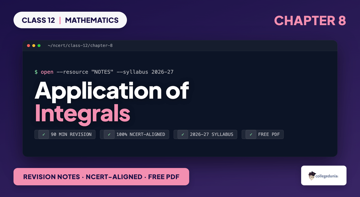 Application Of Integrals Notes - Class 12 Maths