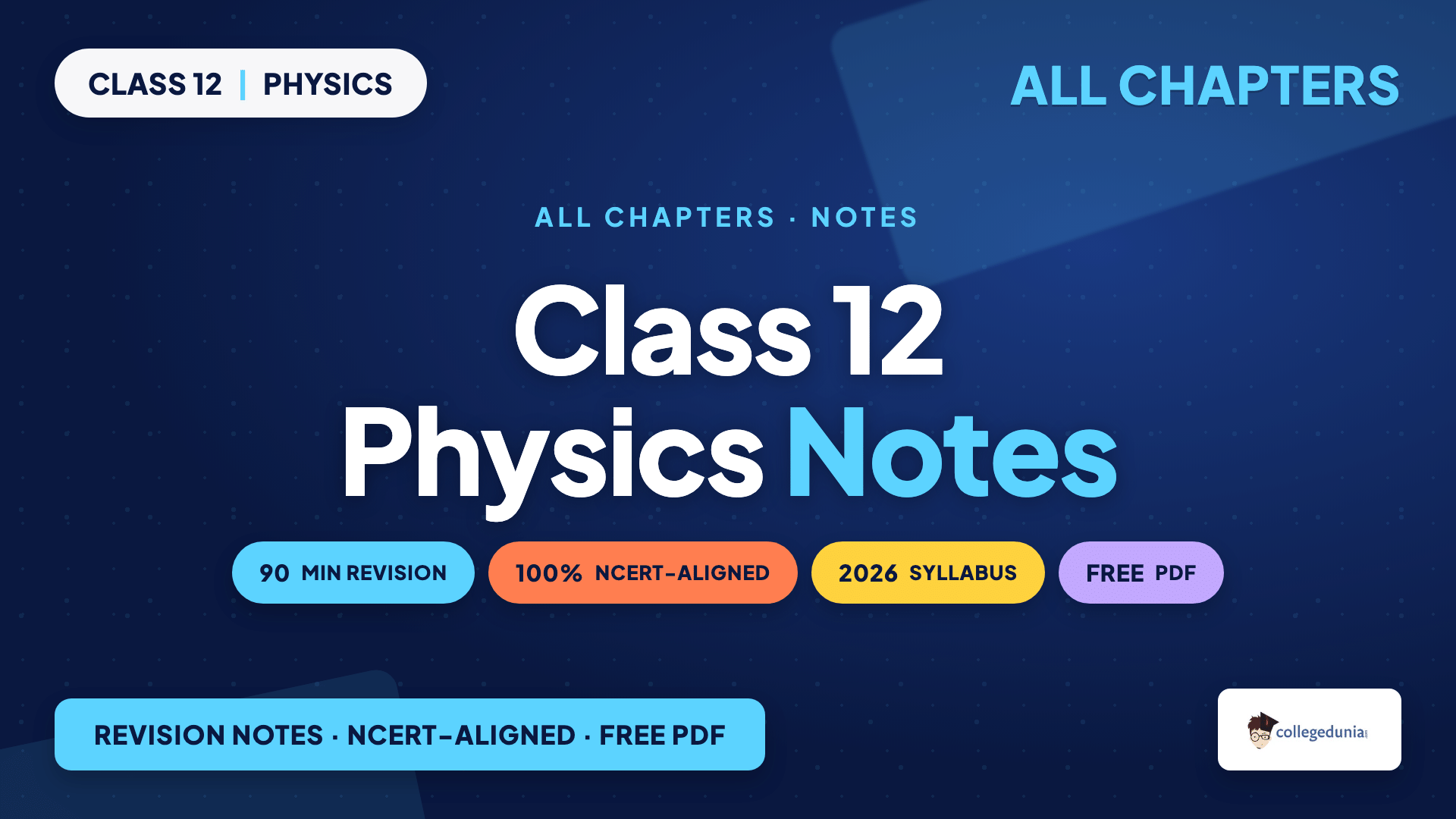 Class 12 Physics Notes