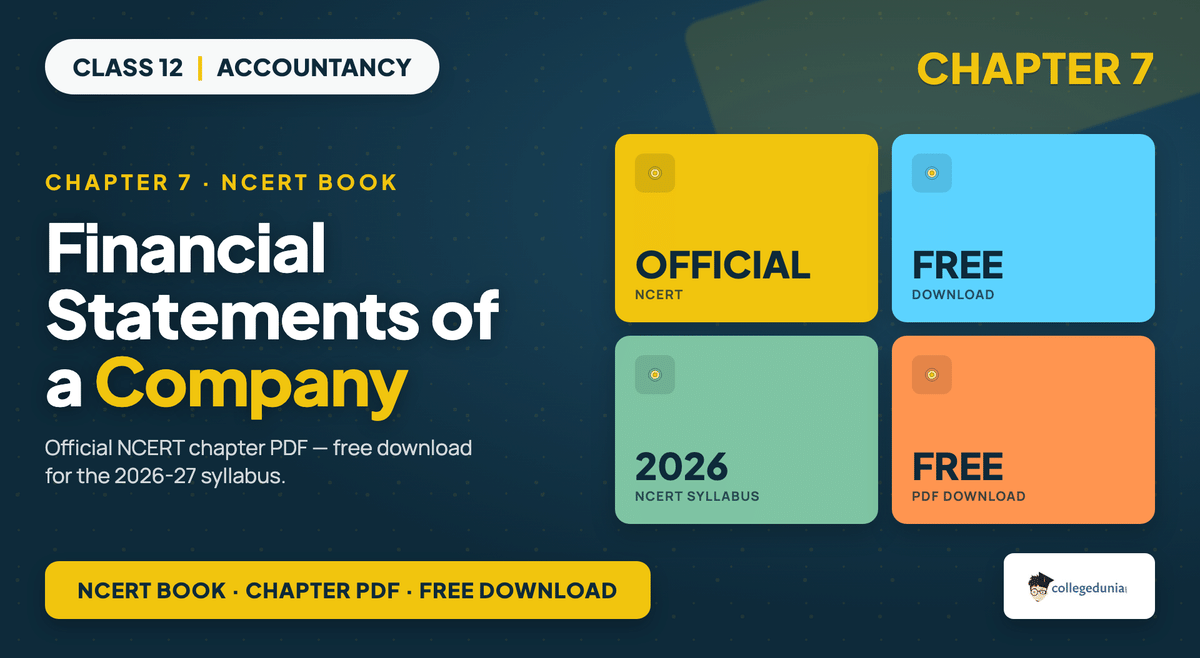 Financial Statements Of A Company NCERT Book PDF - Class 12 Accountancy
