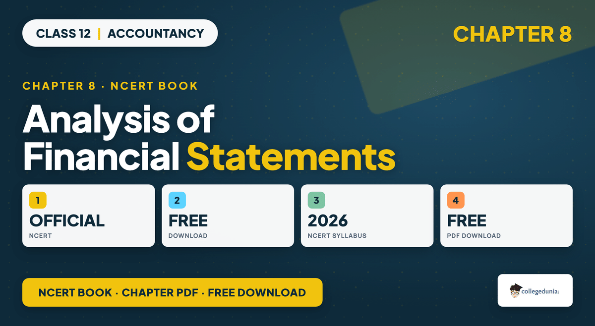 Analysis Of Financial Statements NCERT Book PDF - Class 12 Accountancy