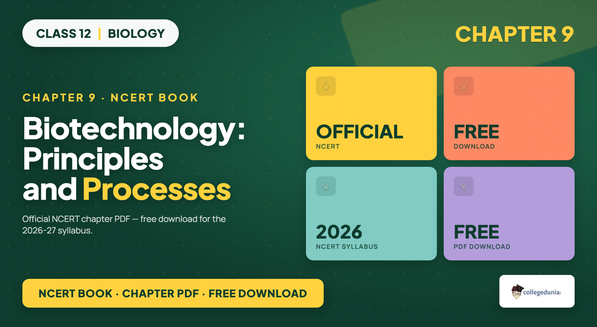 Biotechnology Principles And Processes NCERT Book PDF - Class 12 Biology